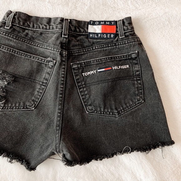 Tommy Hilfiger Pants - Vintage Tommy Hilfiger • Black Denim Cutoffs